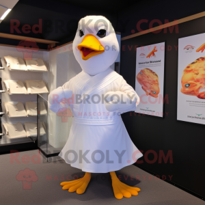 Cream Seagull maskot kostym...