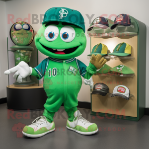 Guante de béisbol verde...