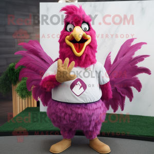 Magenta Rooster mascotte...