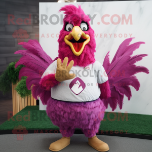 Magenta Rooster maskot...