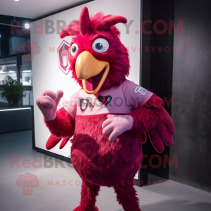 Magenta Rooster mascotte...