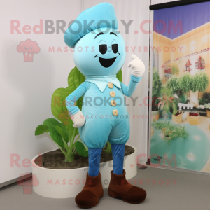 Sky Blue Beanstalk maskot...
