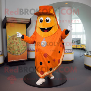 Orange Pizza Slice mascotte...