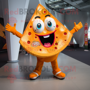 Orange Pizza Slice mascotte...