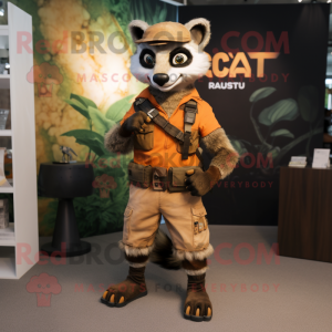 Rust Civet mascotte kostuum...