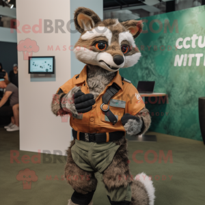 Rust Civet maskot kostume...