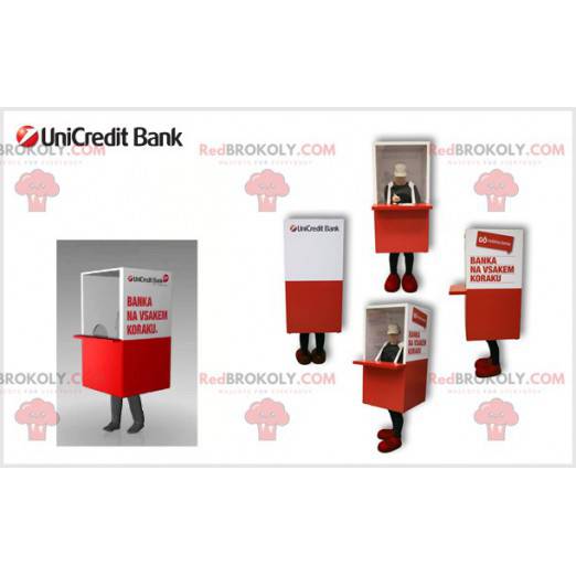 Mascote do caixa do banco. Fantasia de wicket - Redbrokoly.com
