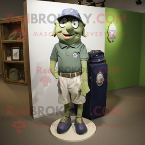 Olive Golf Bag maskot drakt...