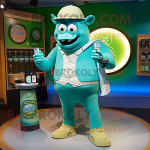 Cyan Green Beer maskot...