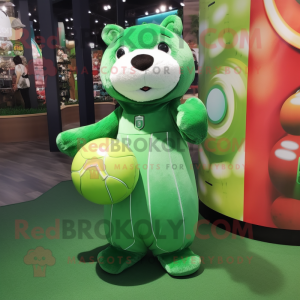 Grøn Otter maskot kostume...