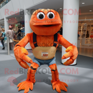 Orange krabbe maskot...