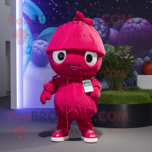 Magenta framboos mascotte...