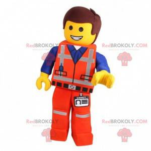 Mascotte de Playmobil de Lego en tenue de secouriste -