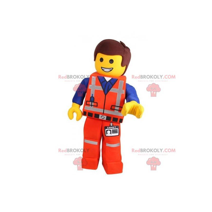 Mascota de Lego Playmobil en traje de primeros auxilios -