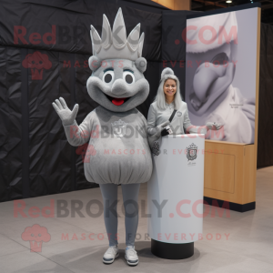 Grå Queen maskot drakt...