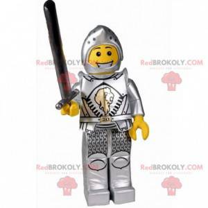 Lego maskot i riddarkläder med rustning - Redbrokoly.com
