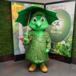 Grøn Kiwi maskot kostume...