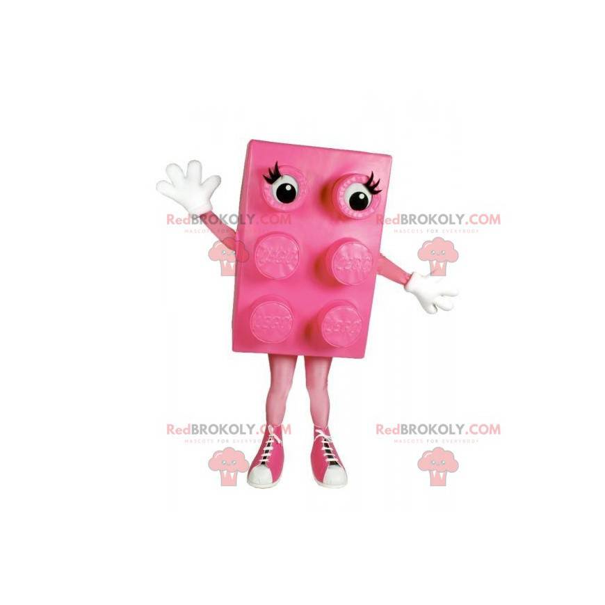 Famous pink Lego piece mascot construction set - Redbrokoly.com