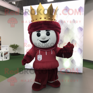 Maroon Queen maskot kostym...