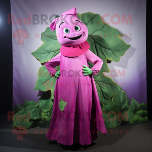 Magenta bönstjälk maskot...