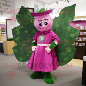 Magenta bønnestengel maskot...
