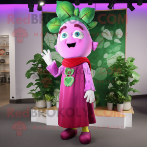 Magenta bønnestengel maskot...