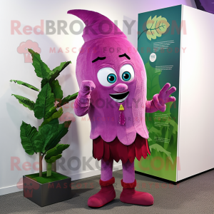 Magenta bönstjälk maskot...