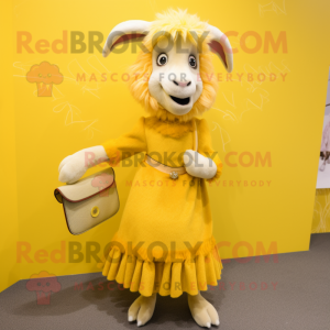 Geel Angora Goat mascotte...