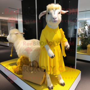 Geel Angora Goat mascotte...