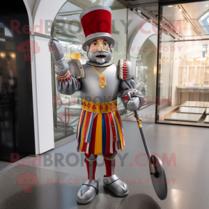 Silver Swiss Guard maskot...