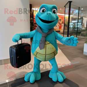 Teal Sea Turtle mascotte...