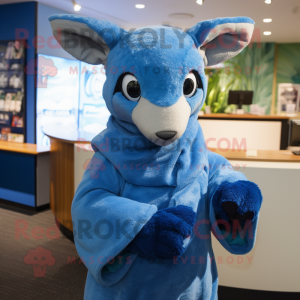 Blue Kangaroo mascotte...