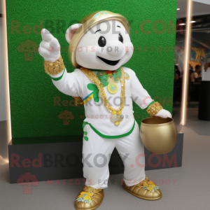 White Pot Of Gold maskot...