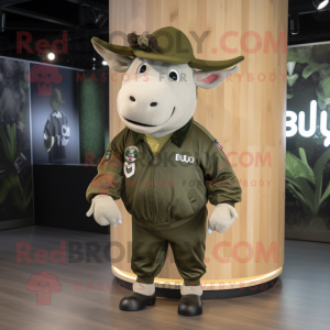 Olive Bull mascotte kostuum...