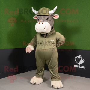 Olive Bull mascotte kostuum...