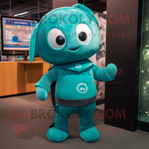 Personagem de mascote Teal...