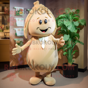 Tan Radish maskot drakt...