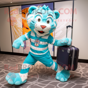 Turquoise Tiger mascotte...