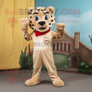 Brauner Jaguar Maskottchen...