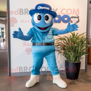Blue Gyro mascotte kostuum...