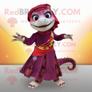 Maroon Geckos maskot...