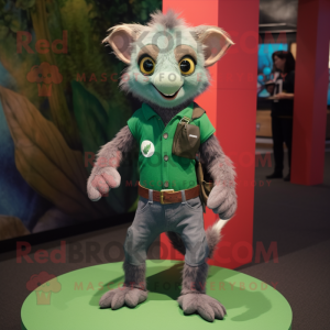 Grünes Aye-Aye Maskottchen...