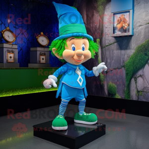 Blue Leprechaun Hat maskot...