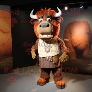 Rust Buffalo maskot kostume...