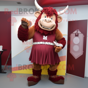 Maroon Minotaur maskot...