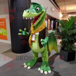 Groene Spinosaurus mascotte...