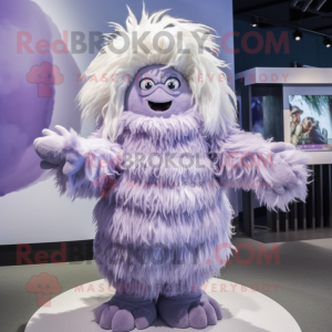 Lavendel Yeti mascotte...