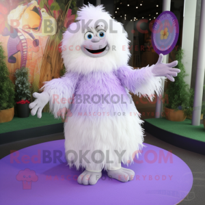 Lavendel Yeti maskot...