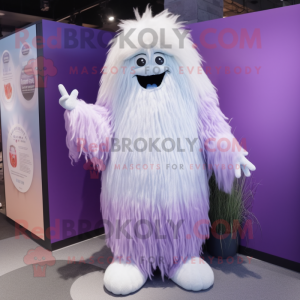 Lavendel Yeti maskot kostym...