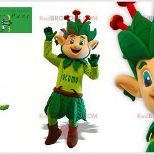 Giant green and red flower tree mascot - Redbrokoly.com